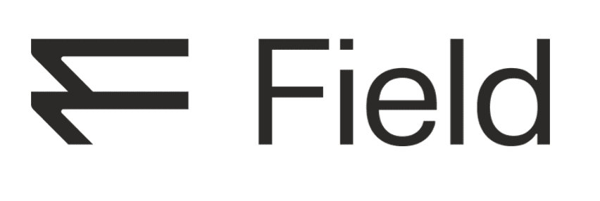 A black and white image of the field logo.