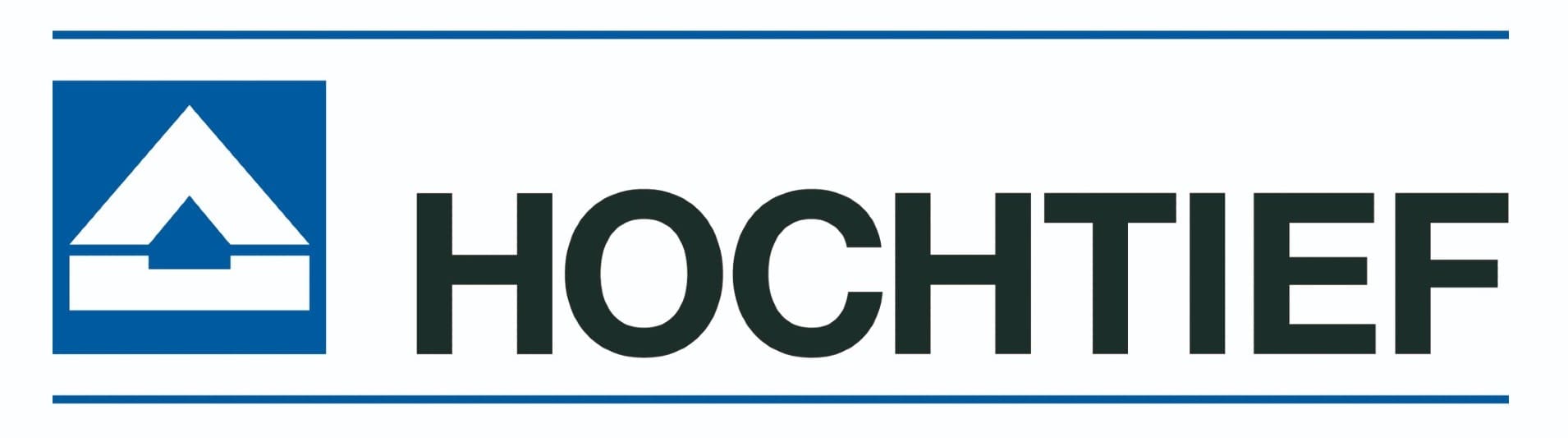 HOCHTIEF wordmark with blue roof icon