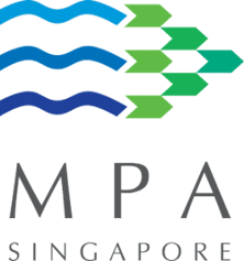 MPA emblem with blue waves and green chevrons