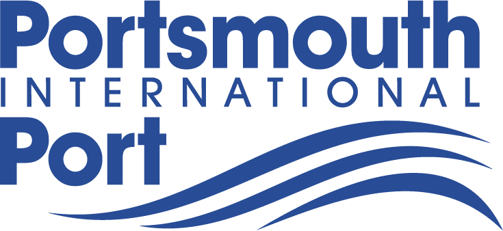 Portsmouth International Port blue wave logo